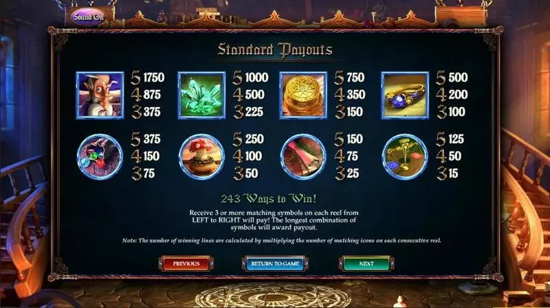 Alkemor's Tower Fun Slot Game made by BetSoft with 5 Reel and 30 Line