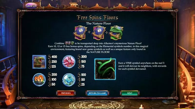 Alkemor's Tower Fun Slot Game made by BetSoft with 5 Reel and 30 Line