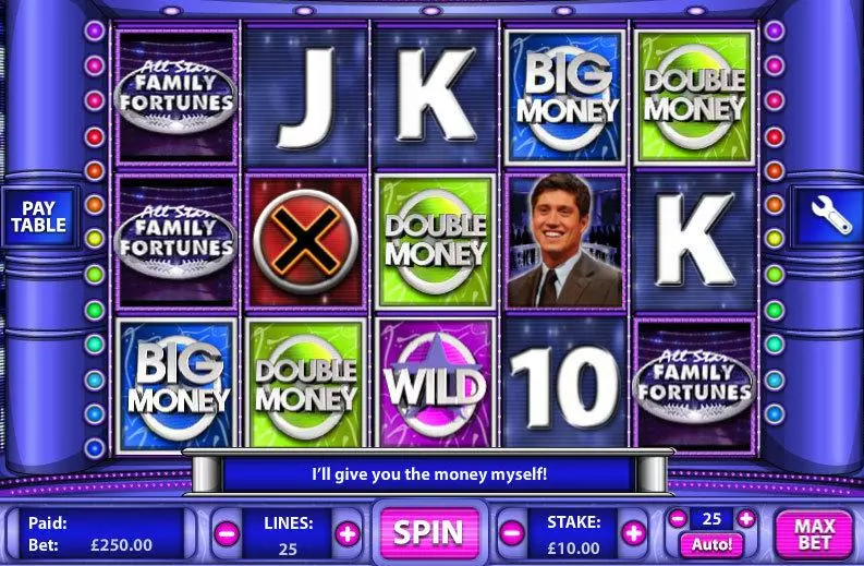 All Star Family Fortunes Fun Slot Game made by Hatimo with 5 Reel and 25 Line