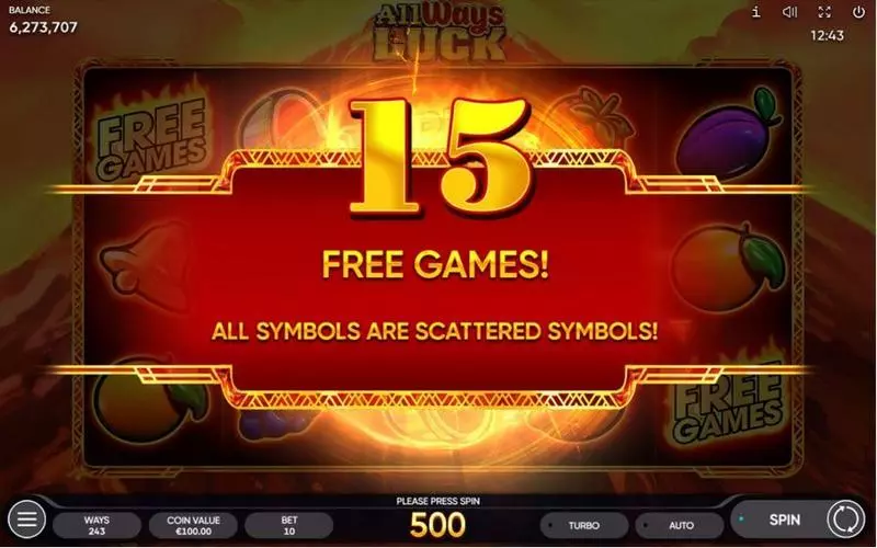 All Ways Luck Fun Slot Game made by Endorphina with 5 Reel and 243 Line