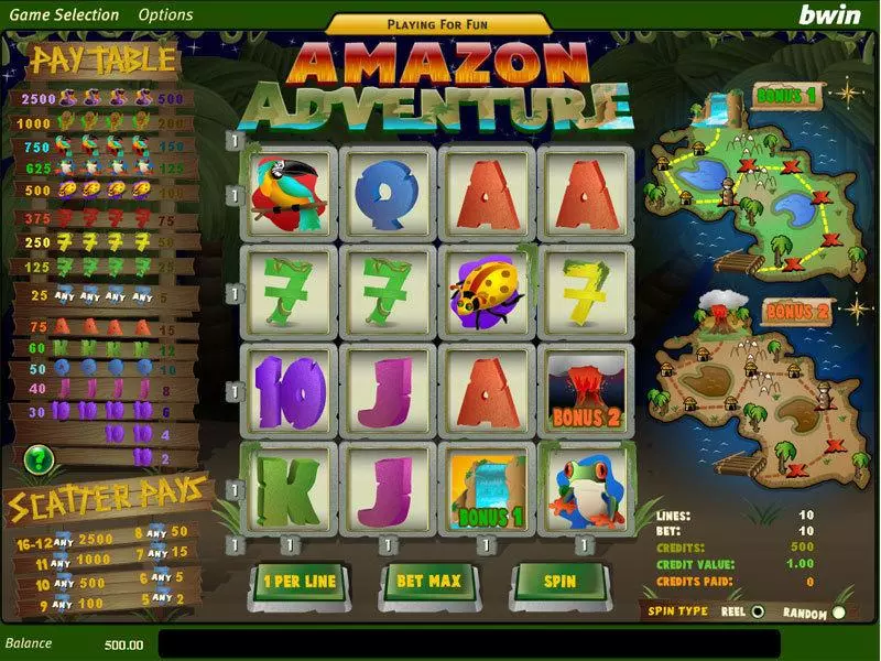 Amazon Adventure Fun Slot Game made by Amaya with 16 Reel and 10 Line