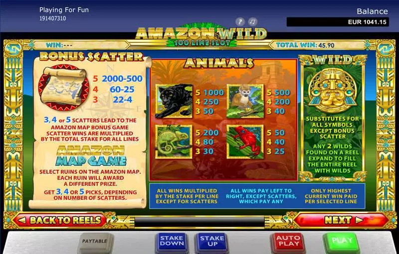 Amazon Wild Fun Slot Game made by IN DOUBT with 5 Reel and 100 Line