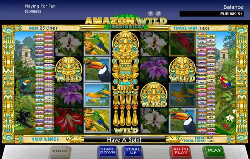 Amazon Wild Fun Slot Game made by IN DOUBT with 5 Reel and 100 Line