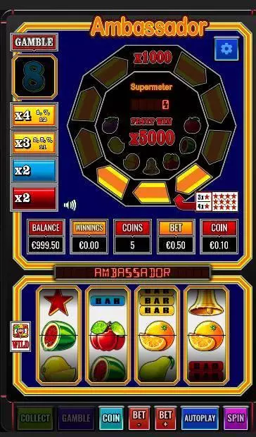Ambassador Fun Slot Game made by Betdigital with 4 Reel and 1 Line