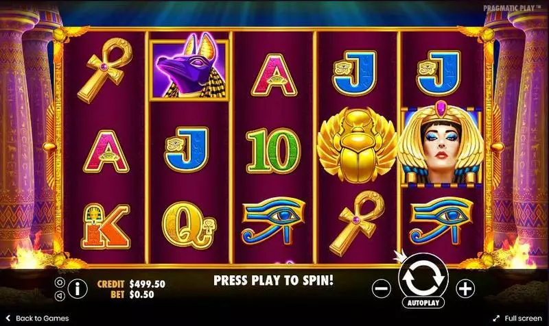 Ancient Egypt Fun Slot Game made by Pragmatic Play with 5 Reel and 10 Line