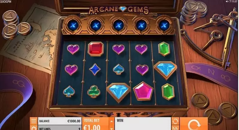 Arcane Gems Fun Slot Game made by Quickspin with 5 Reel and 9 Line