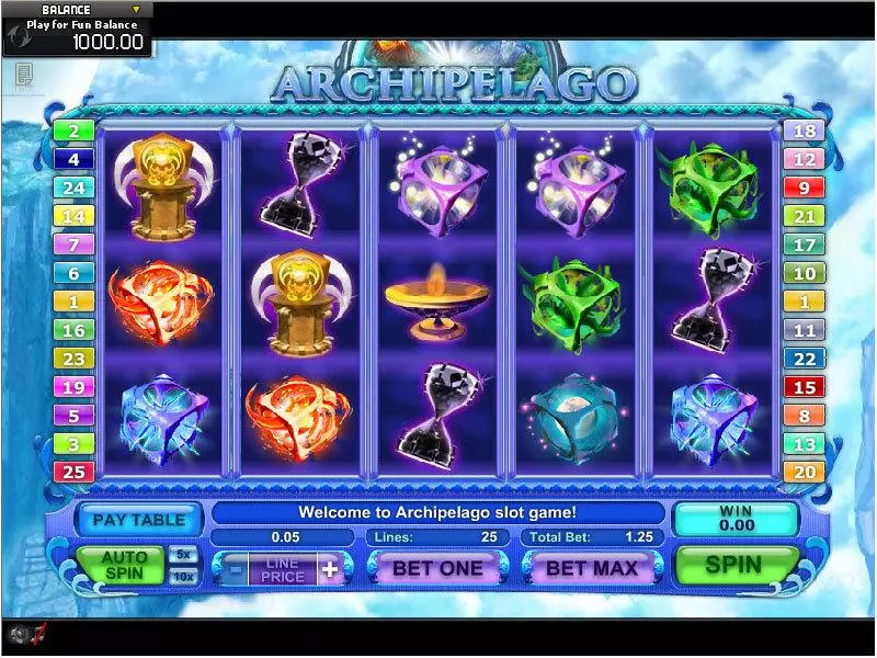 Archipelago Fun Slot Game made by GamesOS with 5 Reel and 25 Line