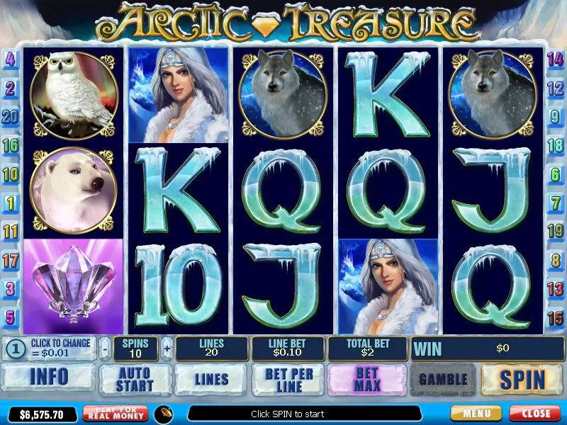 Arctic Treasure Fun Slot Game made by PlayTech with 5 Reel and 20 Line