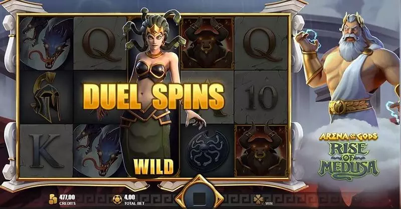 ARENA OF GODS - RISE OF MEDUSA Fun Slot Game made by Rabcat with 5 Reel and 20 Line