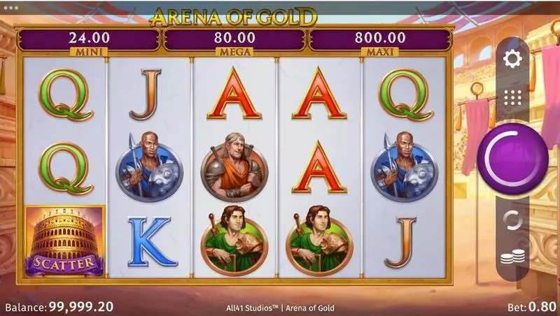 Arena of Gold Fun Slot Game made by Microgaming with 5 Reel and 25 Line