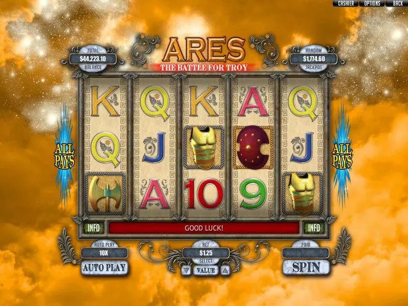 Ares: The Battle for Troy Fun Slot Game made by RTG with 5 Reel and 243 Line