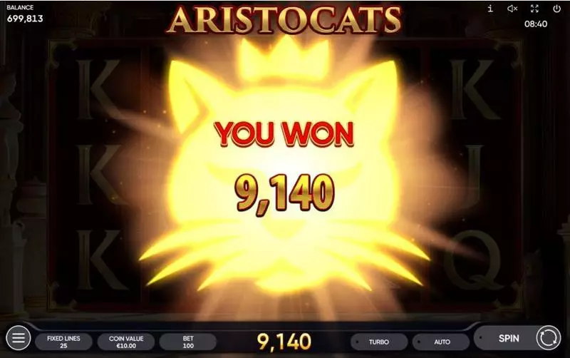 Aristocats Fun Slot Game made by Endorphina with 5 Reel and 25 Line