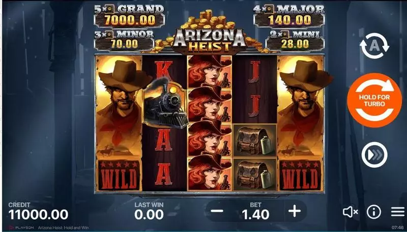 Arizona Heist - Hold and Win Fun Slot Game made by Playson with 5 Reel 