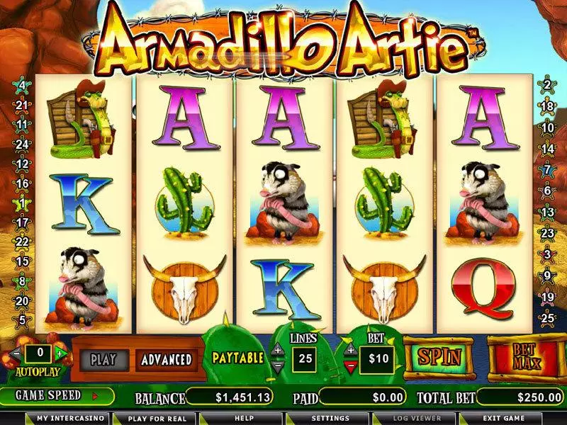 Armadillo Artie Fun Slot Game made by Amaya with 5 Reel and 25 Line