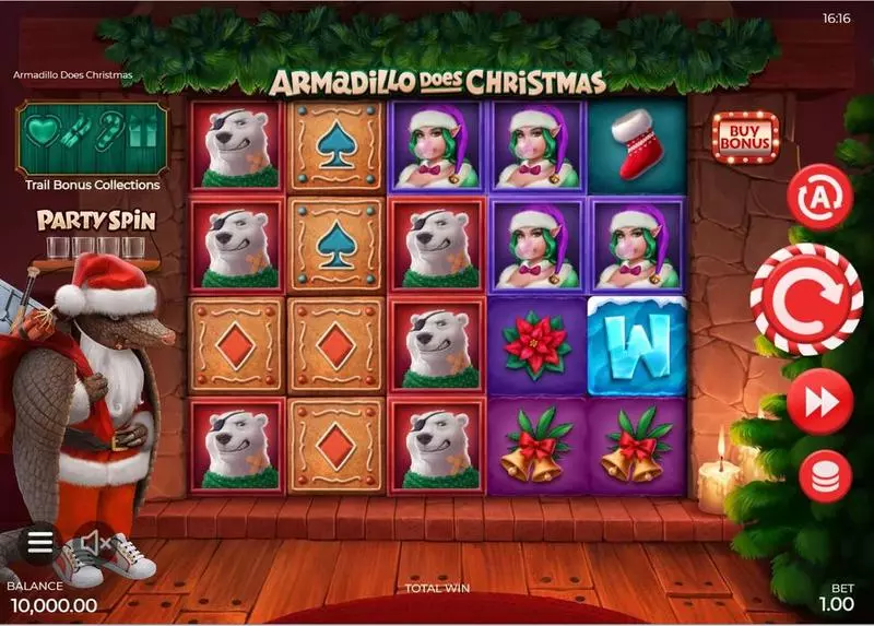 Armadillo Does Christmas 2023 Fun Slot Game made by Armadillo Studios with 5 Reel and 25 Line