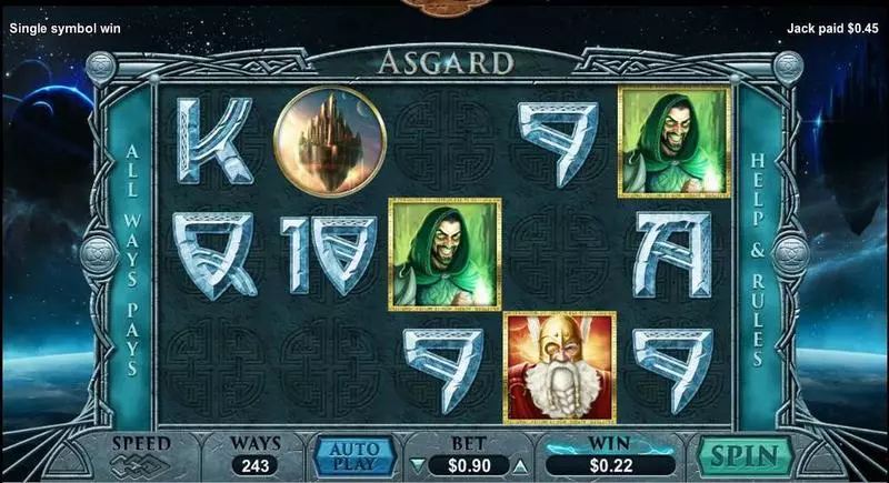 Asgard Fun Slot Game made by RTG with 5 Reel and 243 Line