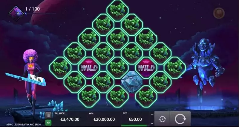 Astro Legends: Lyra and Erion  Fun Slot Game made by Microgaming with 5 Reel 