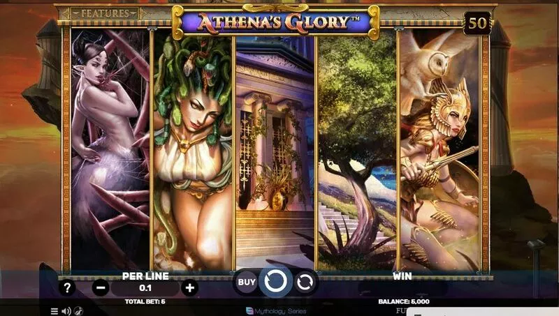 Athena's Glory Fun Slot Game made by Spinomenal with 5 Reel and 50 Line