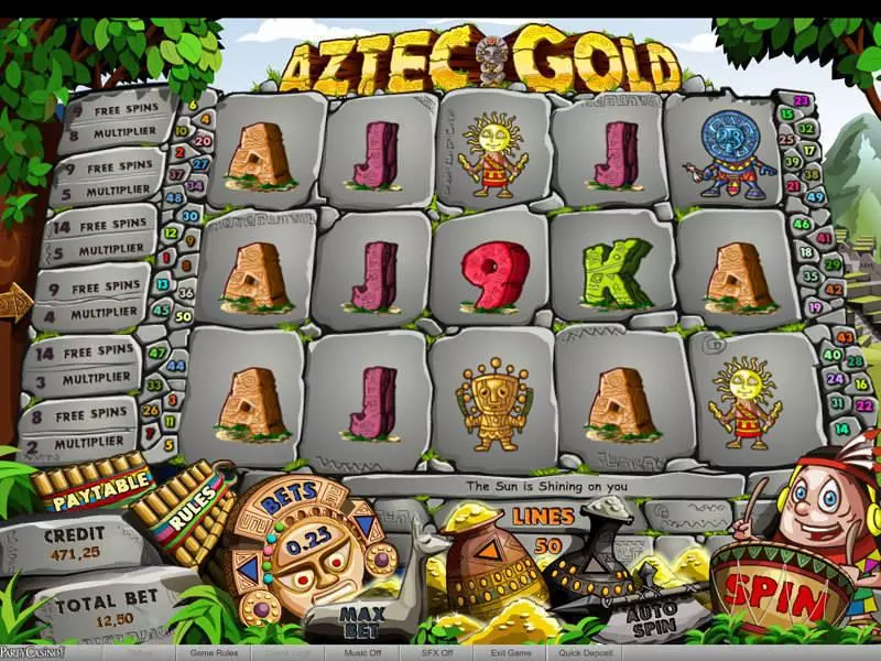Aztec Gold Fun Slot Game made by bwin.party with 5 Reel and 50 Line