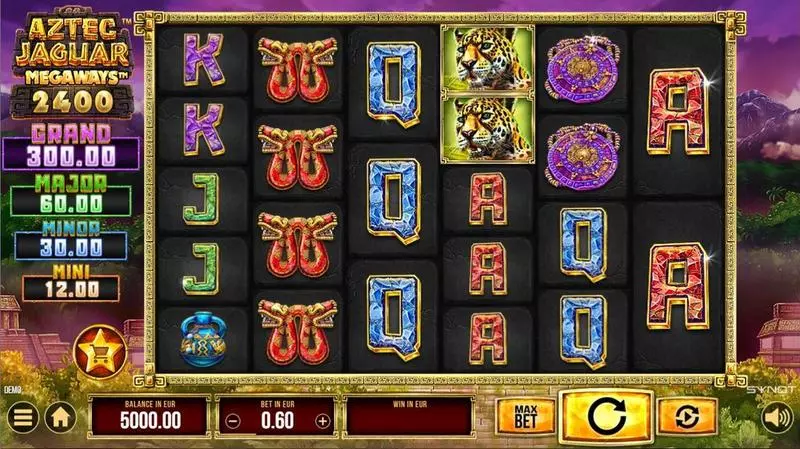 Aztec Jaguar Megaways Fun Slot Game made by Synot Games with 6 Reel 