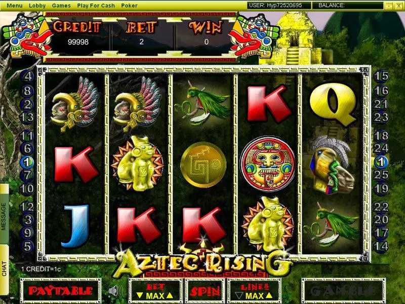 Aztec Ricing Fun Slot Game made by Player Preferred with 5 Reel and 25 Line