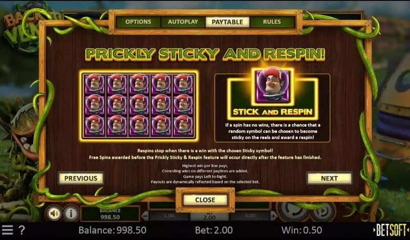 Back to Venus Fun Slot Game made by BetSoft with 5 Reel and 20 Line