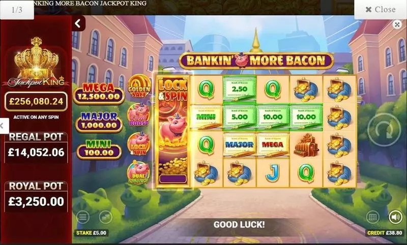 Bankin' more bacon Jackpot King Fun Slot Game made by Blueprint Gaming with 5 Reel and 4096