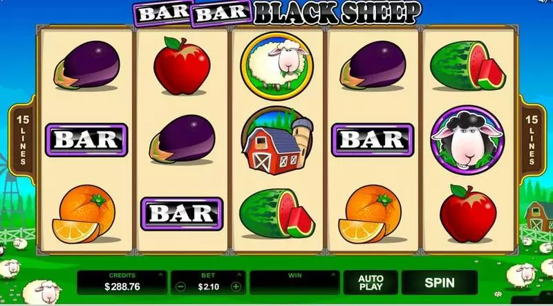 Bar Bar Black Sheep  Fun Slot Game made by Microgaming with 5 Reel and 15 Line