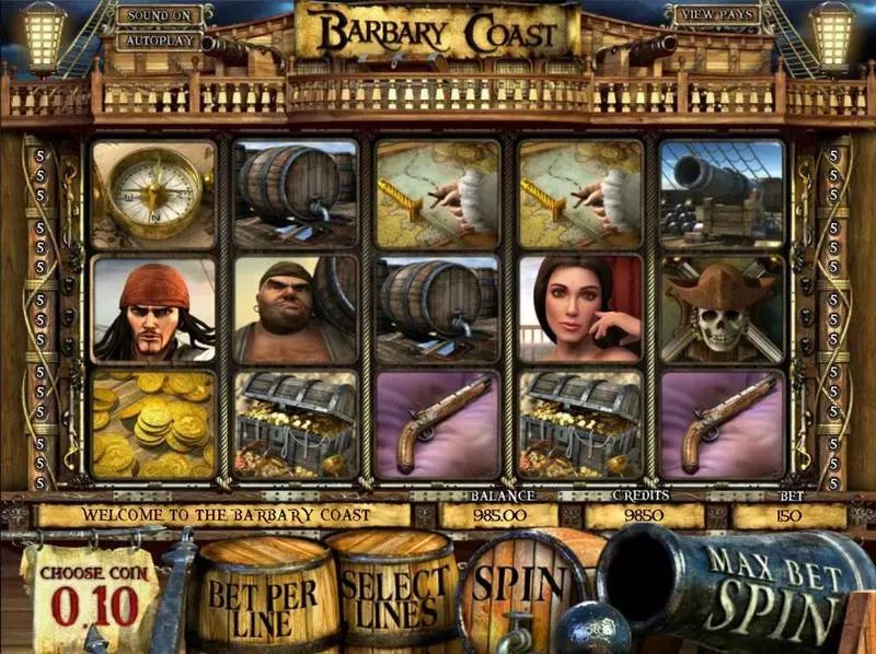 Barbary Coast Fun Slot Game made by BetSoft with 5 Reel and 30 Line
