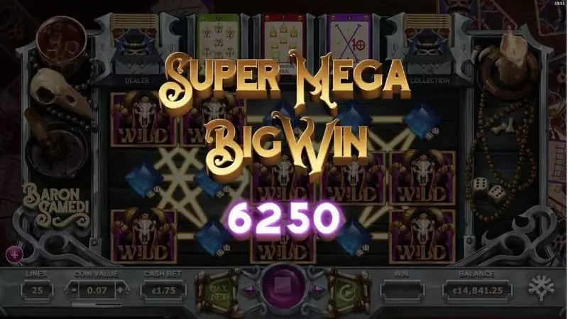 Baron Samedi Fun Slot Game made by Yggdrasil with 5 Reel and 25 Line