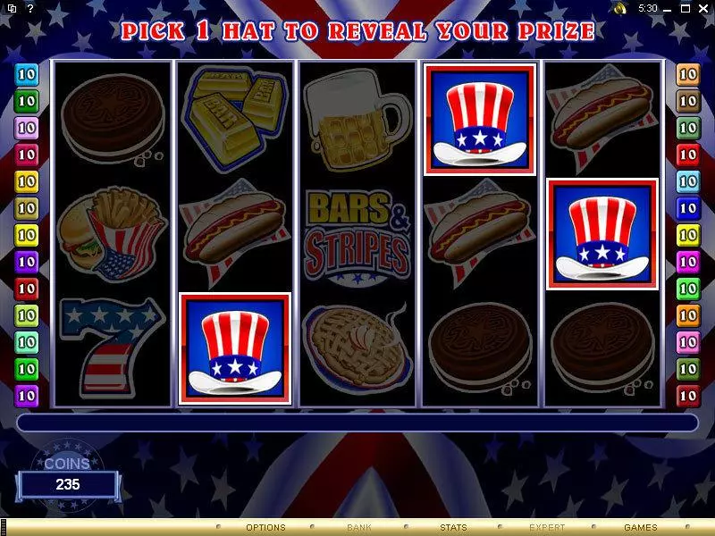 Bars and Stripes Fun Slot Game made by Microgaming with 5 Reel and 25 Line