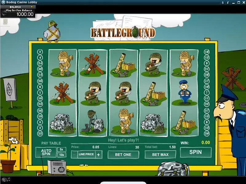Battleground Fun Slot Game made by RTG with 5 Reel and 30 Line