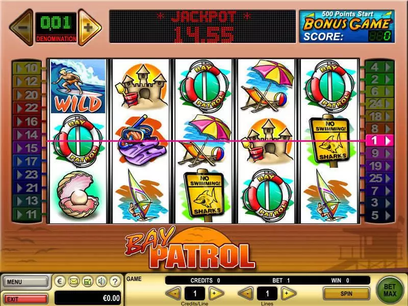 Bay Patrol Fun Slot Game made by GTECH with 5 Reel and 25 Line
