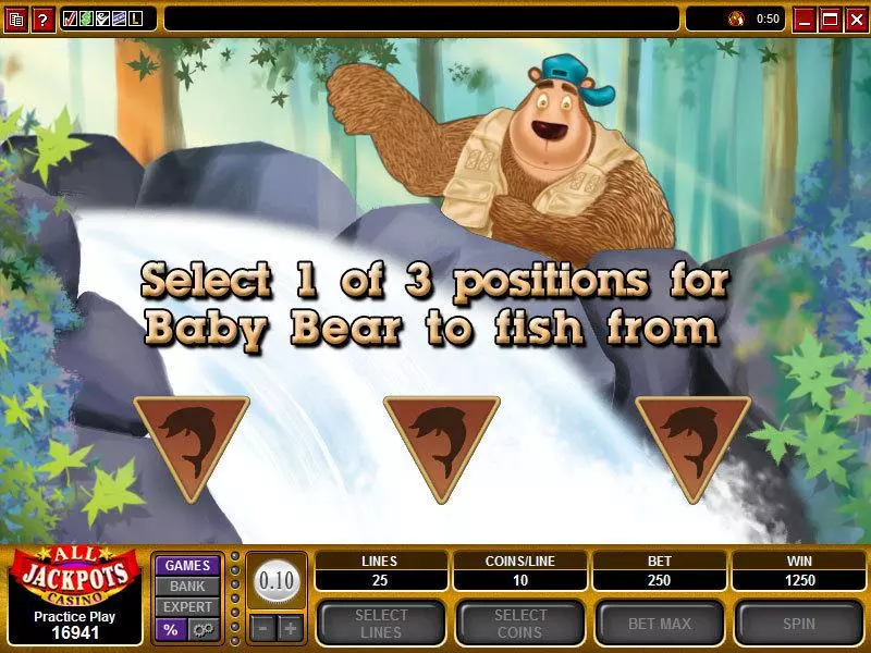 Bearly Fishing Fun Slot Game made by Microgaming with 5 Reel and 25 Line