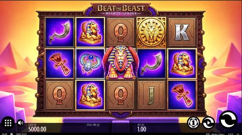 Beat the Beast: Mighty Sphinx Fun Slot Game made by Thunderkick with 5 Reel and 9 Line