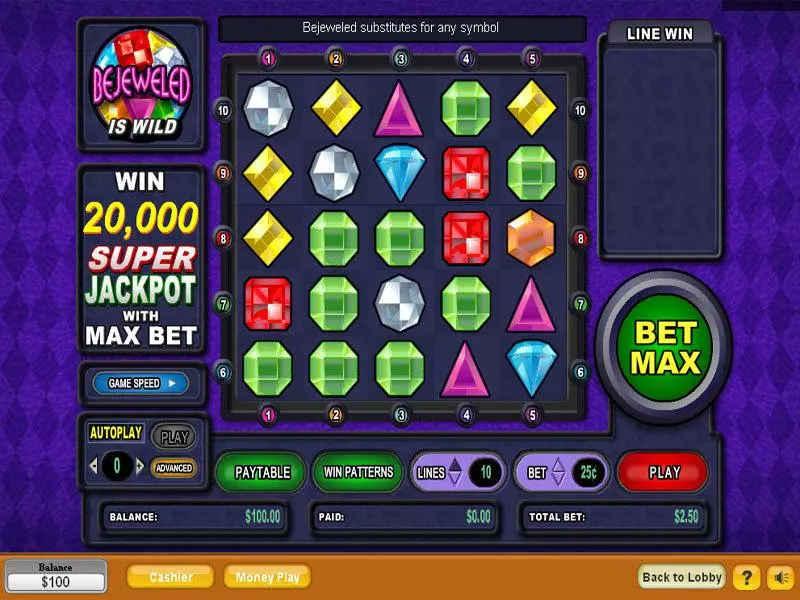 Bejeweled Fun Slot Game made by NeoGames with 0 Reel and 10 Line