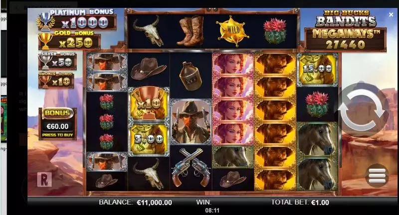 Big Bucks Bandits Megaways Fun Slot Game made by ReelPlay with 6 Reel and 117649 Lines
