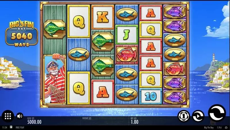 Big Fin Bay Fun Slot Game made by Thunderkick with 5 Reel and 5054 Ways