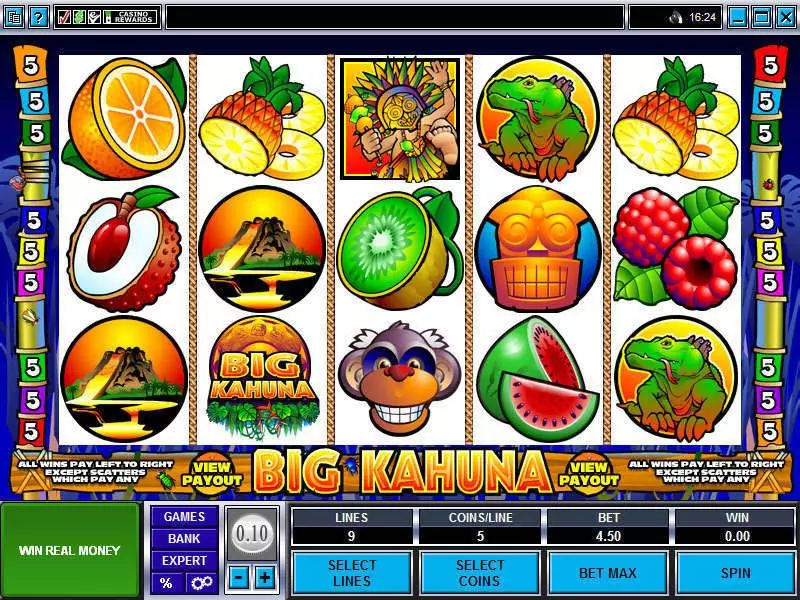 Big Kahuna Fun Slot Game made by Microgaming with 5 Reel and 9 Line
