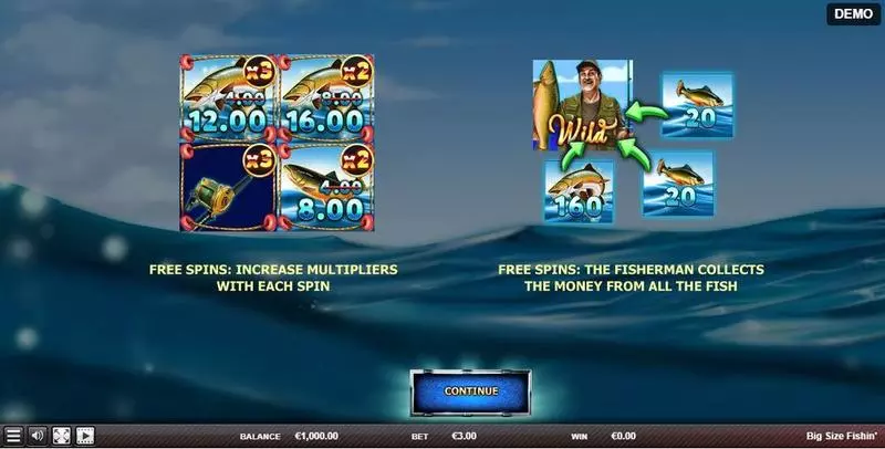 Big Size Fishin' Fun Slot Game made by Red Rake Gaming with 5 Reel and 10 Line
