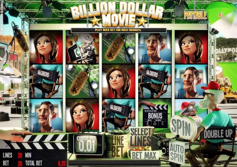 Billion Dollar Movie Fun Slot Game made by Sheriff Gaming with 5 Reel and 20 Line