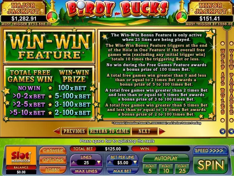 Birdy Bucks Fun Slot Game made by NuWorks with 5 Reel and 25 Line