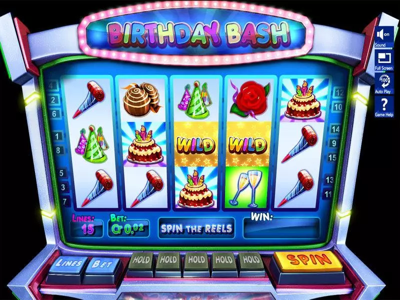 Birthday Bash Fun Slot Game made by Slotland Software with 5 Reel and 15 Line