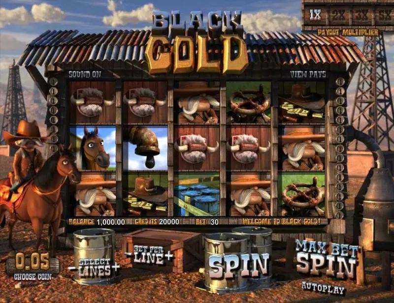 Black Gold Fun Slot Game made by BetSoft with 5 Reel and 30 Line