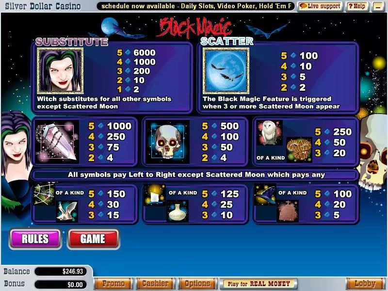 Black Magic Fun Slot Game made by WGS Technology with 5 Reel and 25 Line