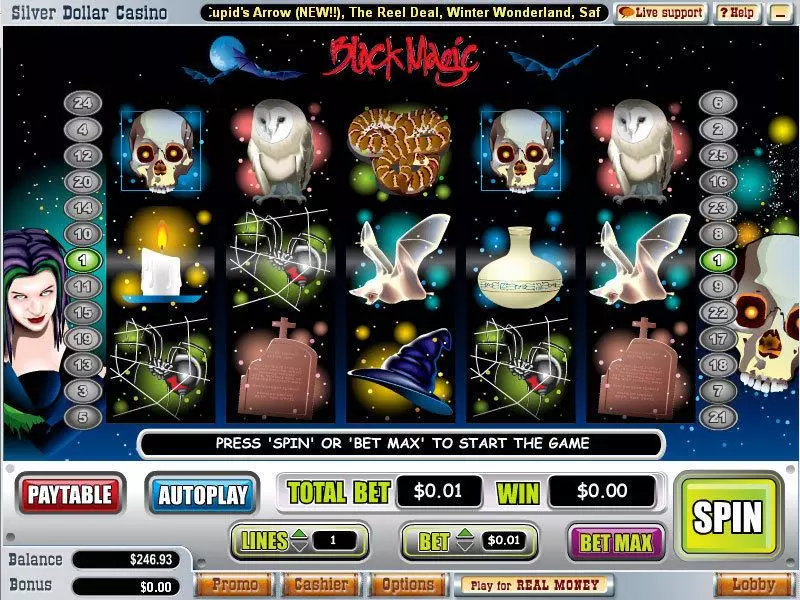 Black Magic Fun Slot Game made by WGS Technology with 5 Reel and 25 Line