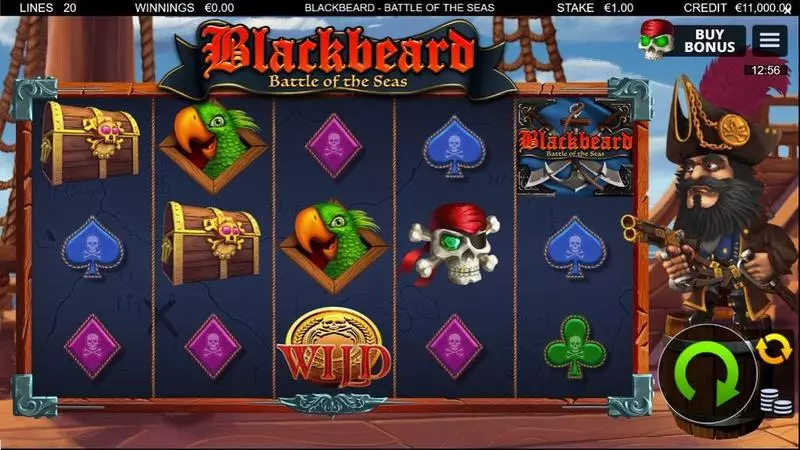 Blackbeard Battle Of The Seas  Fun Slot Game made by Bulletproof Games with 5 Reel and 20 Line