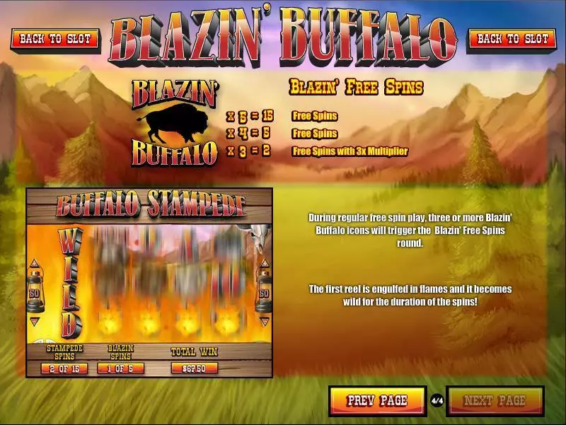 Blazin' Buffalo Fun Slot Game made by Rival with 5 Reel and 50 Line