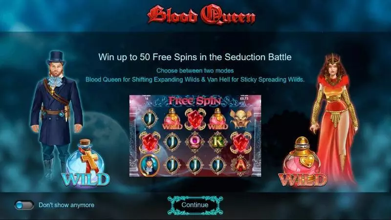 Blood Queen Fun Slot Game made by Iron Dog Studio with 5 Reel and 30 Line