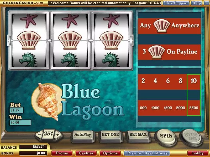 Blue Lagoon Fun Slot Game made by WGS Technology with 3 Reel and 1 Line